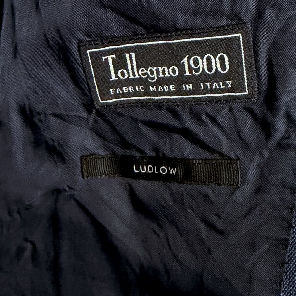 J.Crew Ludlow Blazer Womens 2 Blue Double Pinstripe Tollegno Italian Wool Jacket - Picture 8 of 9